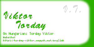 viktor torday business card